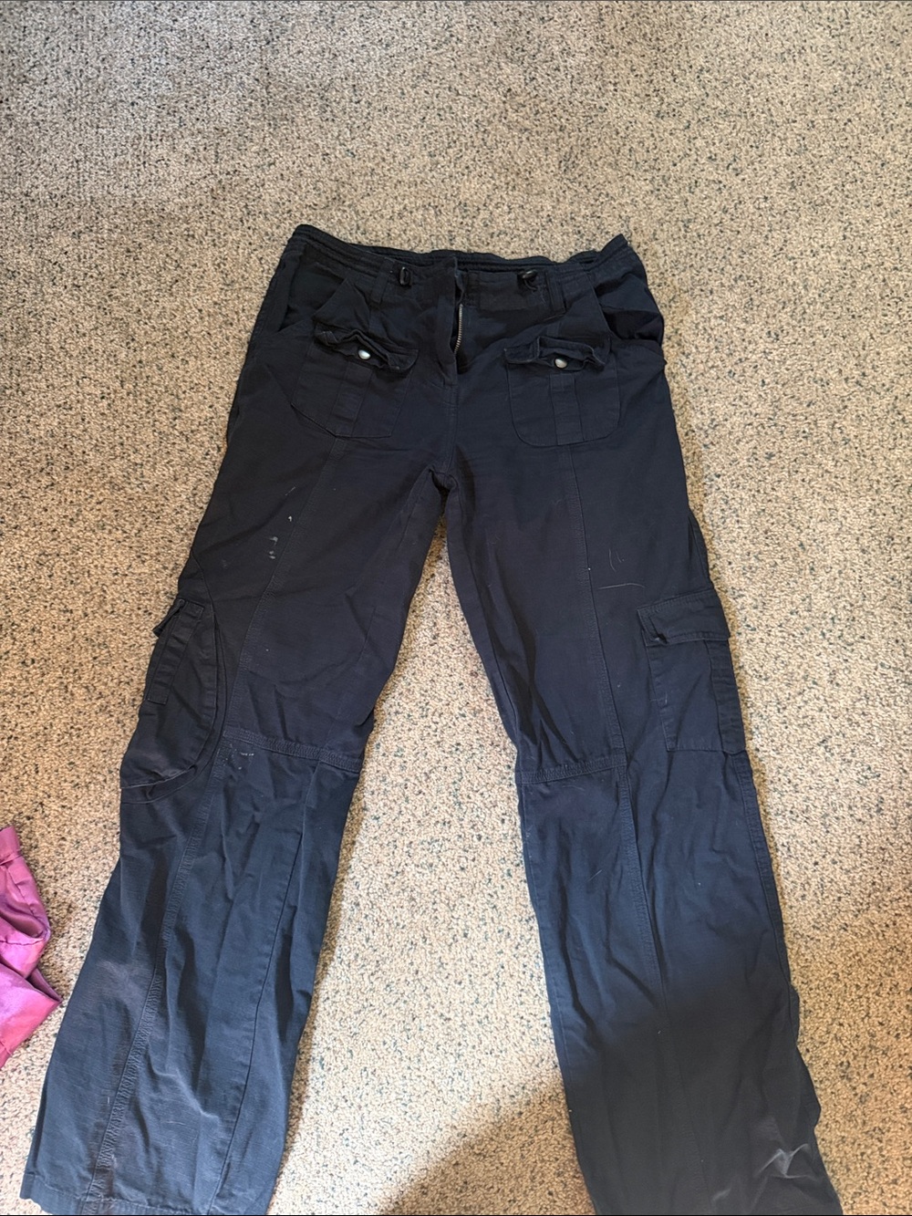 Navy Utility Cargo Pants with Multiple Pockets
